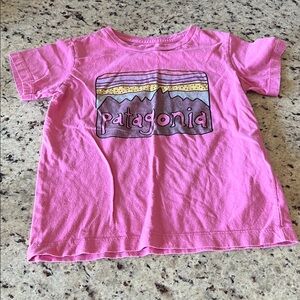 Patagonia Kids Pink Mountain Graphic Tee